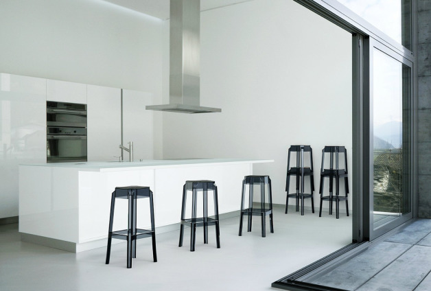 Прозрачный пластиковый барный стул Фокс 75 - фото Прозрачный пластиковый барный стул Фокс 75 - фото