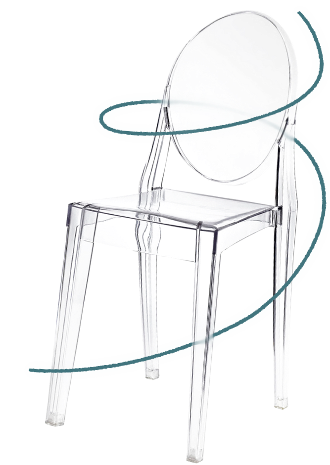 Прозрачный пластиковый стул Victoria Ghost - фото Прозрачный пластиковый стул Victoria Ghost - фото